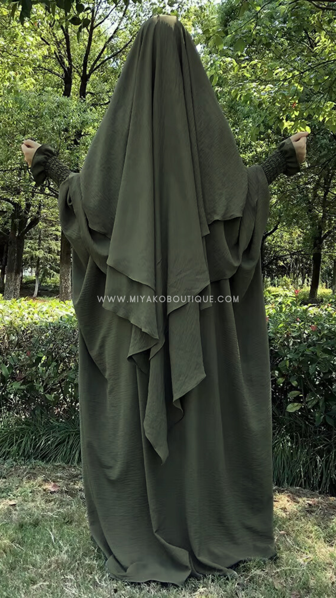 Army green Butterfly Set | Khimar