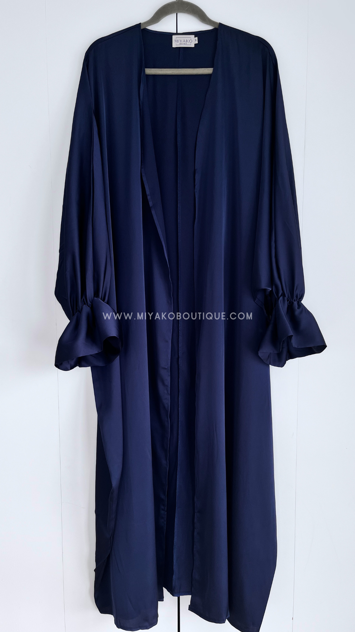 Midnight Blue | Satin Kimono