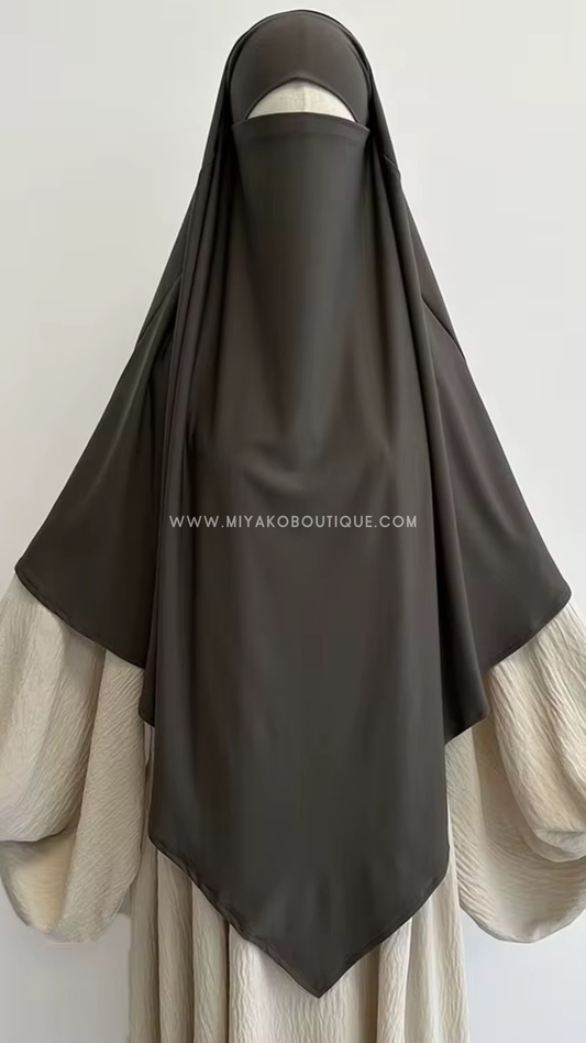 Premium Jersey Khimar | Dark Gray