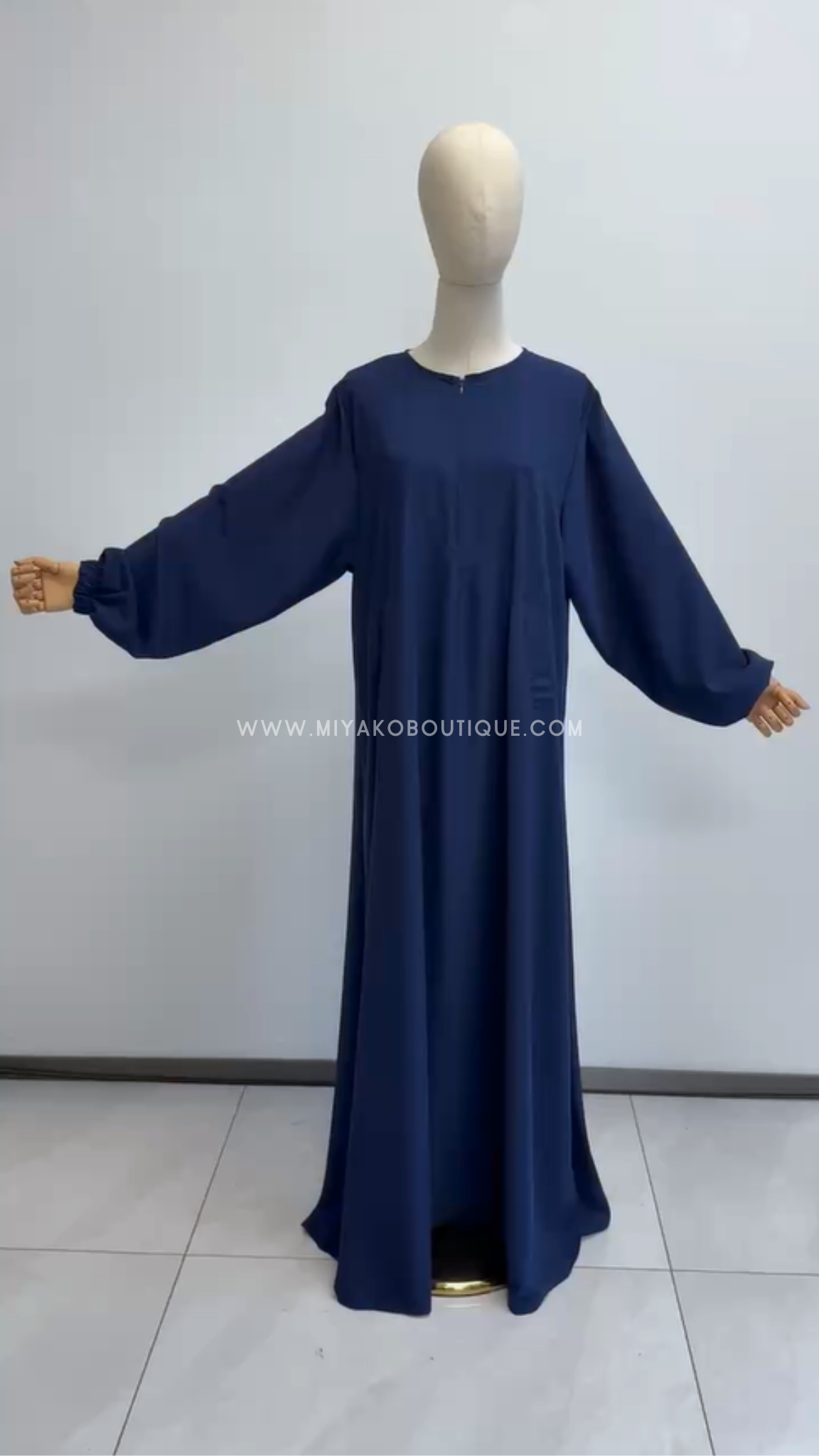 Navy | Front Pockets Tall Abaya