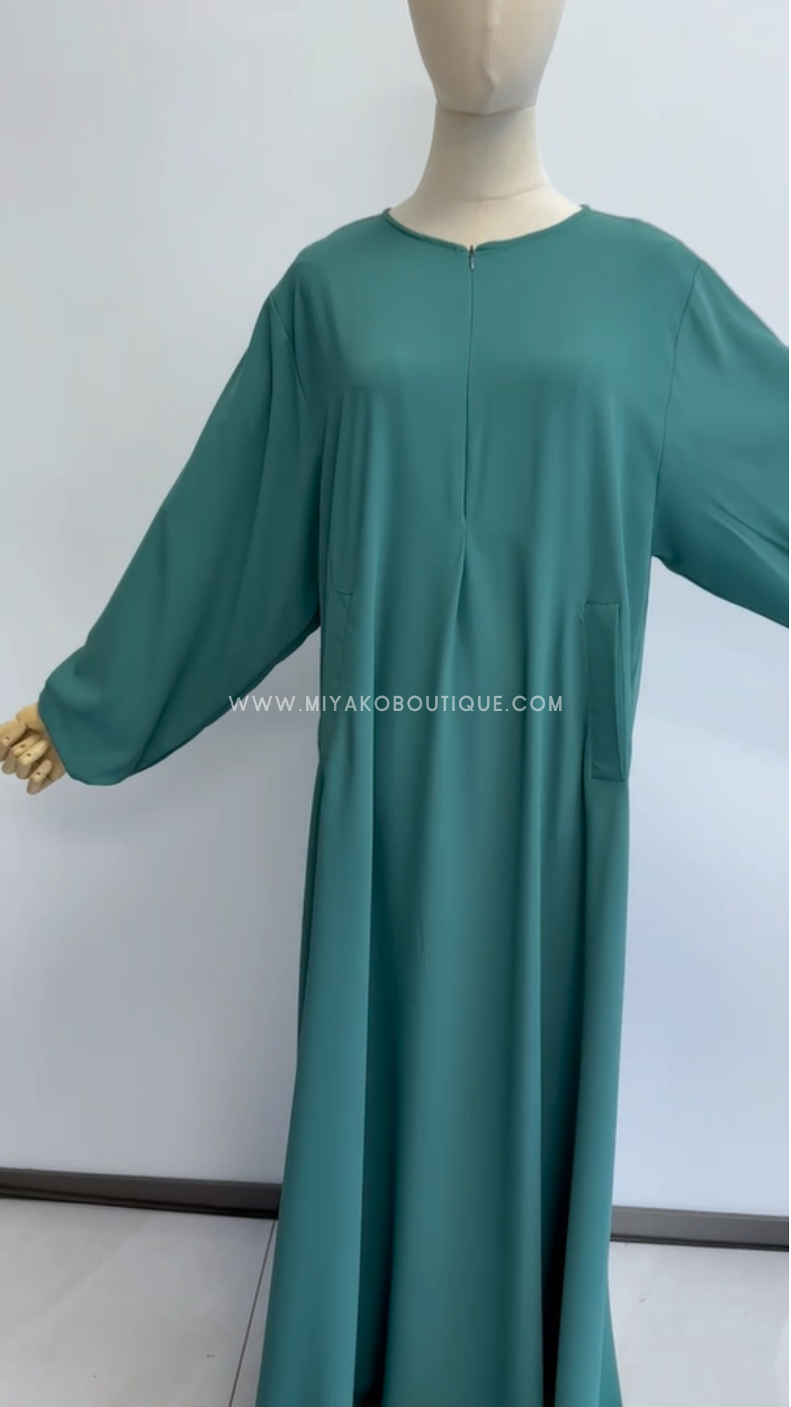 Persian Green | Front Pockets Tall Abaya
