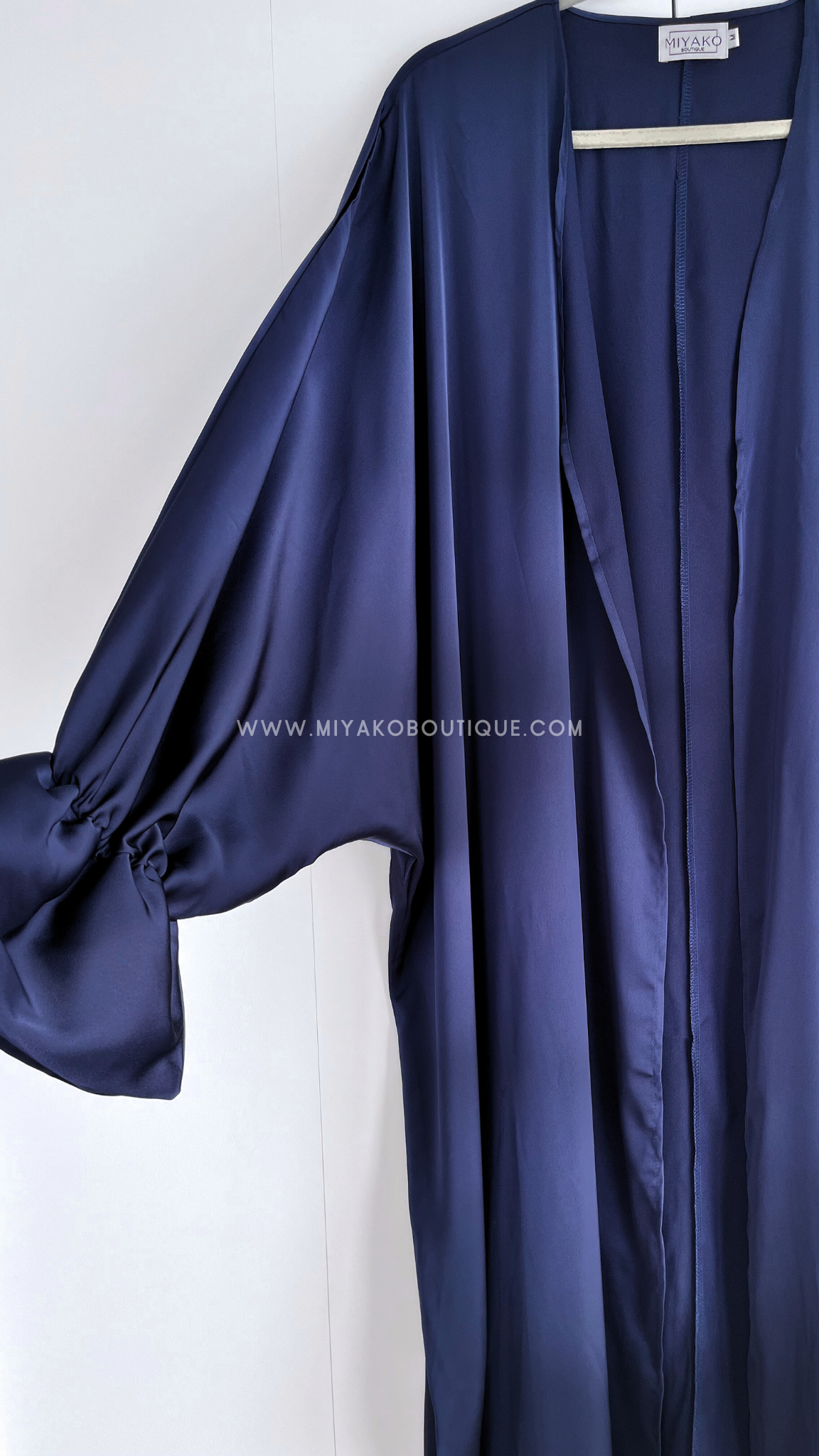 Midnight Blue | Satin Kimono
